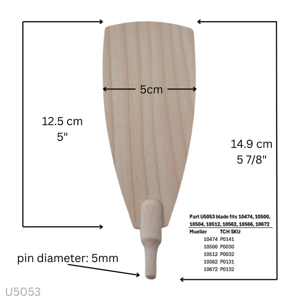 Pyramid Blade, 14.9cm, natural wood by Mueller GmbH