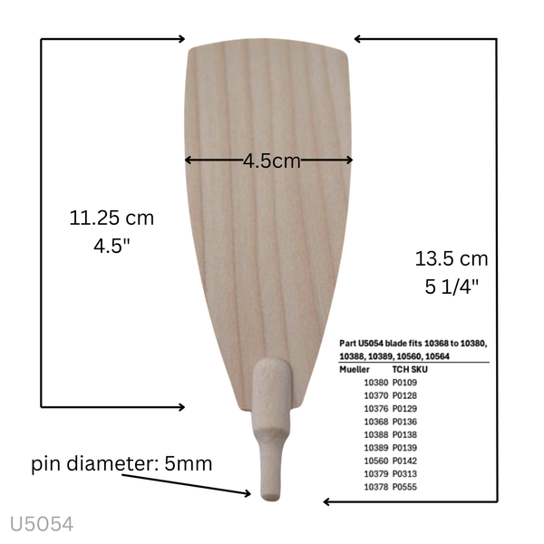Pyramid Blade, 13.5cm, natural wood by Mueller GmbH
