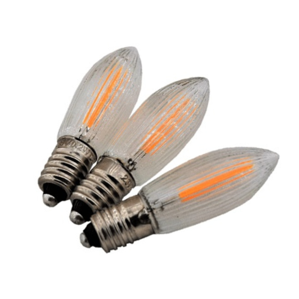 10v to 55v LED Filament replacement ribbed bulb