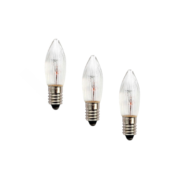 46v 3w Ribbed Bulb, pkg of 3