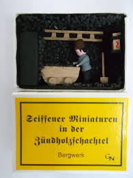 Miniature Matchbox Scene, Miner  by the Gisbert Neuber family in Seiffen