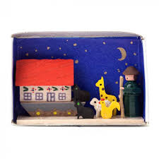 Miniature Matchbox Scene, Noah's Ark  by the Gisbert Neuber family in Seiffen