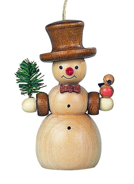 Natural Snowman Ornament by Muller GmbH