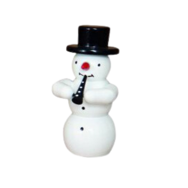 Snowman Band, Snowman with Flute by Erzgebirgische Holzkunst Gahlenz GmbH