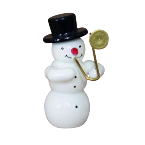 Snowman Band, Snowman with Trombone by Erzgebirgische Holzkunst Gahlenz GmbH