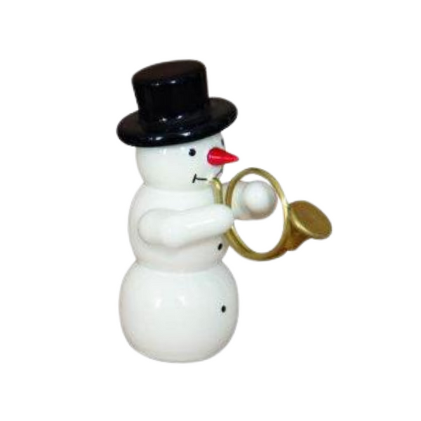 Snowman Band, Snowman with Long Horn by Erzgebirgische Holzkunst Gahlenz GmbH