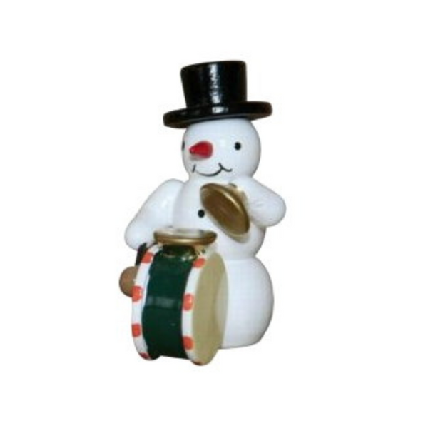 Snowman Band, Snowman with Drums by Erzgebirgische Holzkunst Gahlenz GmbH