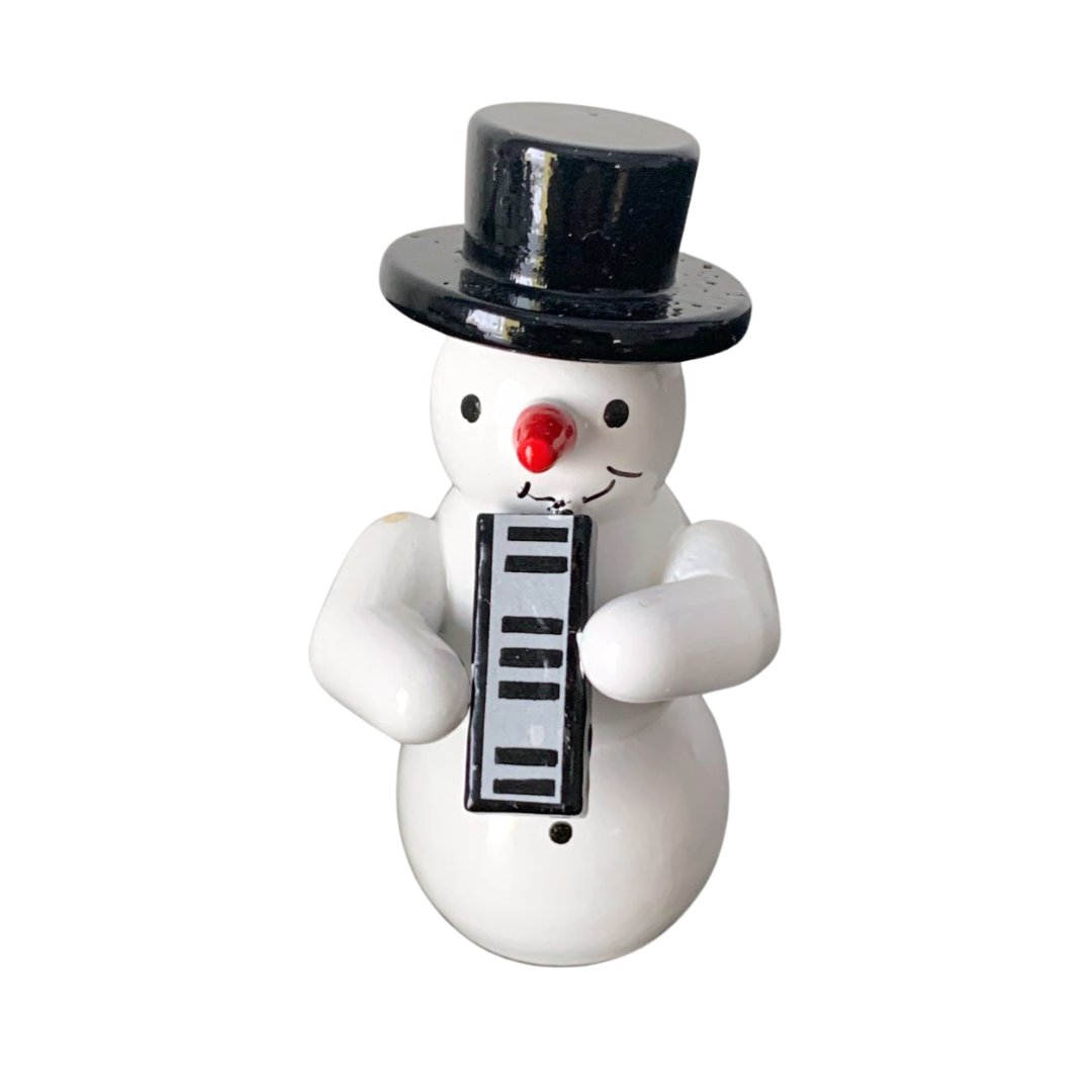 Snowman Band, Snowman with Melodica by Erzgebirgische Holzkunst Gahlenz GmbH