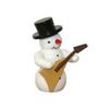 Snowman Band, Snowman with Electric Guitar by Erzgebirgische Holzkunst Gahlenz GmbH