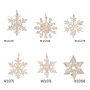 Wood Snowflake Ornament, glittered by Taulin