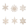 Wood Snowflake Ornament, glittered by Taulin