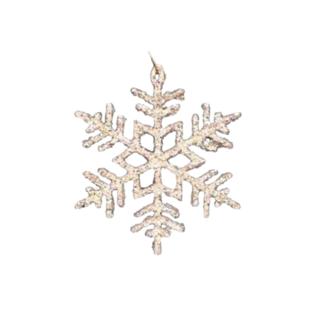 Wood Snowflake Ornament, glittered by Taulin