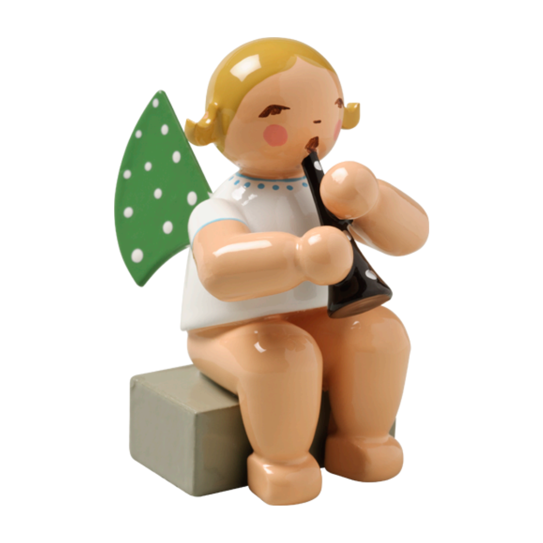 Angel with Clarinet, sitting blonde by Wendt und Kuhn