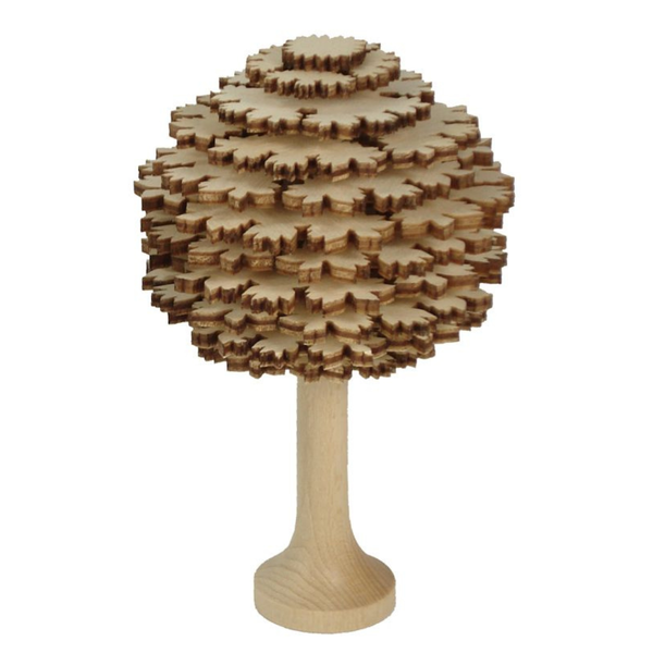 10 cm Round Natural Tree by Lenk and Sohn