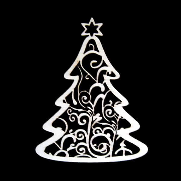 Tree with Swirls Wood Ornament by Wandera GmbH