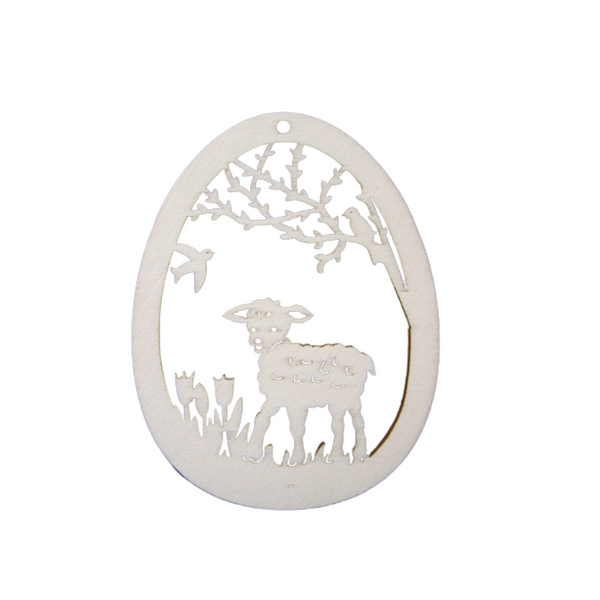 Lamb Wood Ornament by Wandera GmbH