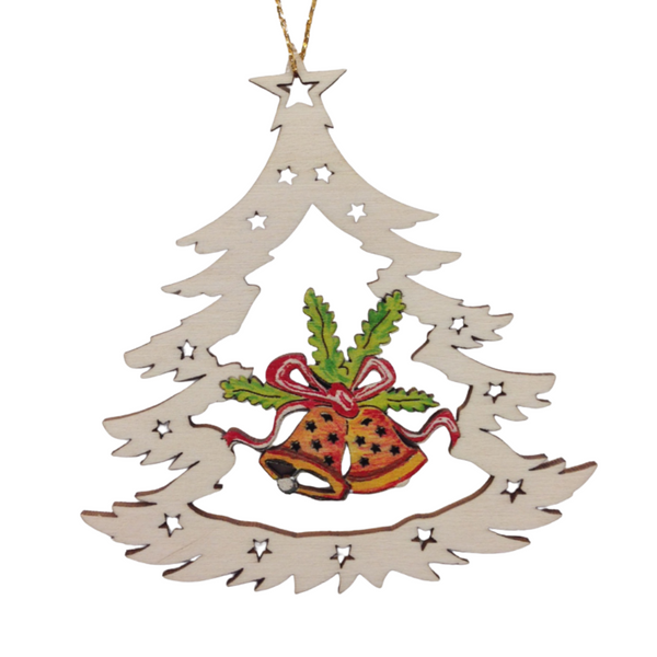 Bells in Tree Wood Ornament by  Wandera GmbH