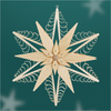 Three Layered Snowstar Wall Ornament by Martina Rudolph