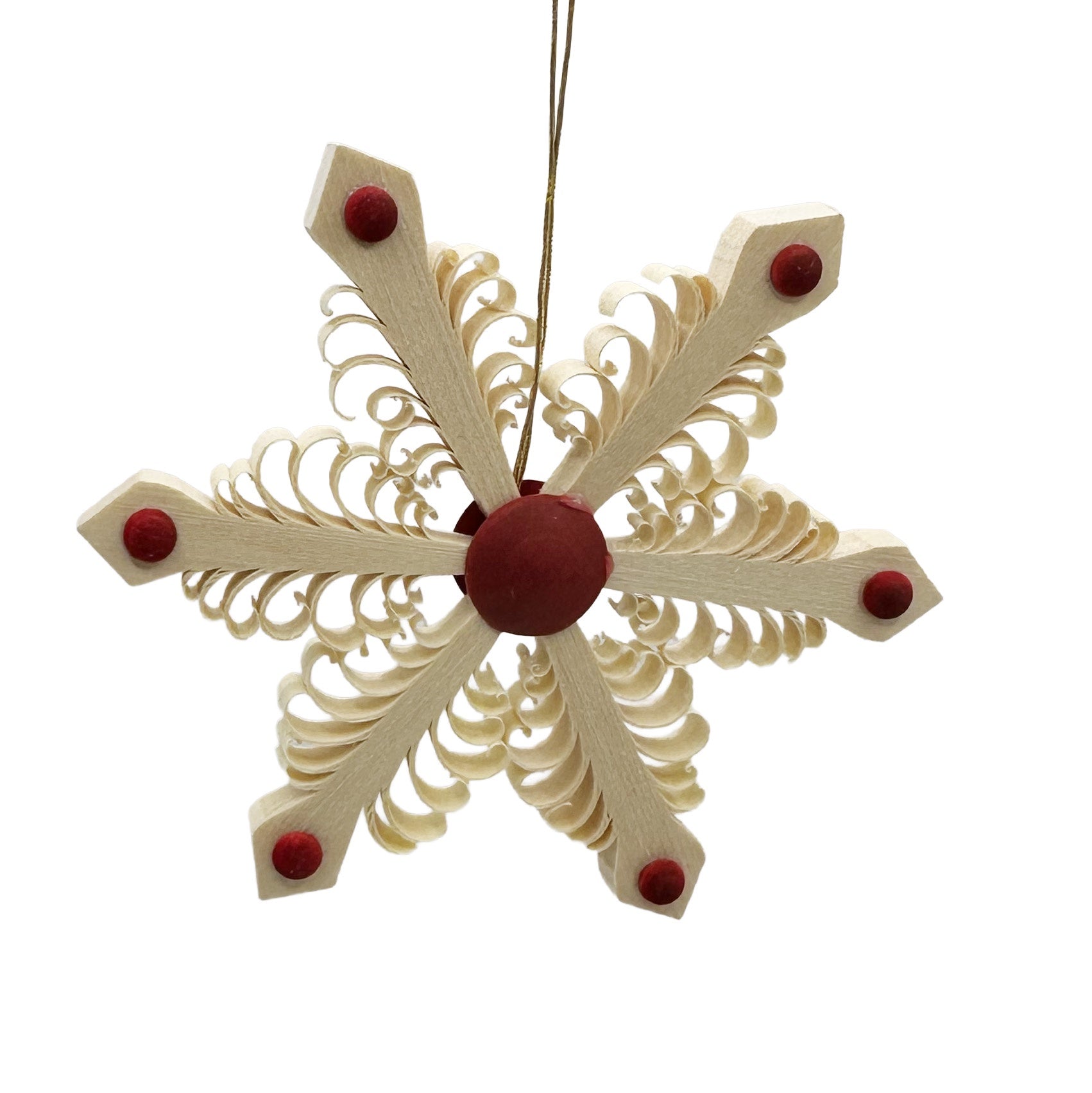 Curled Wood Snowflake, 3.54