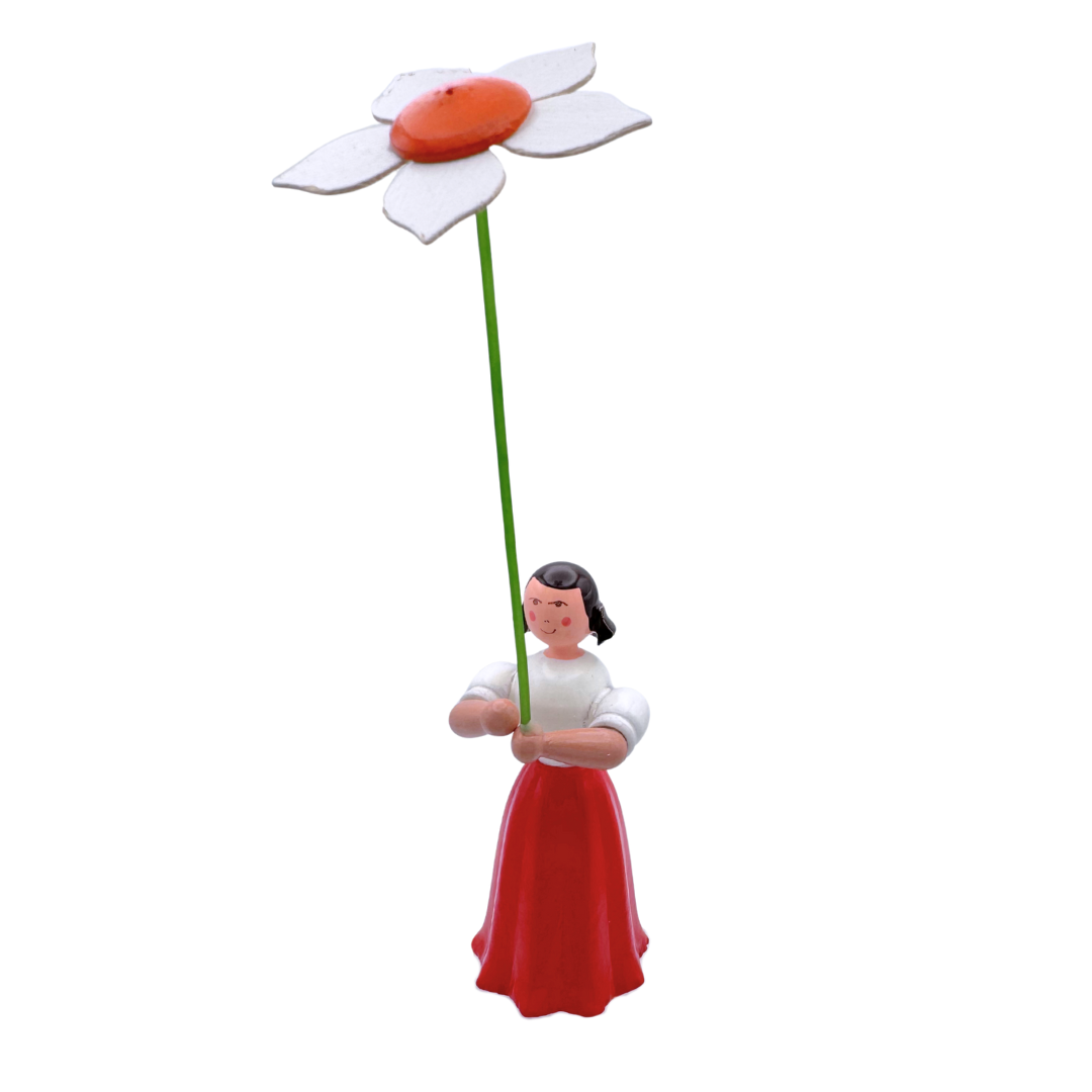 Flower Girl, red with white flower by Kuhnert GmbH