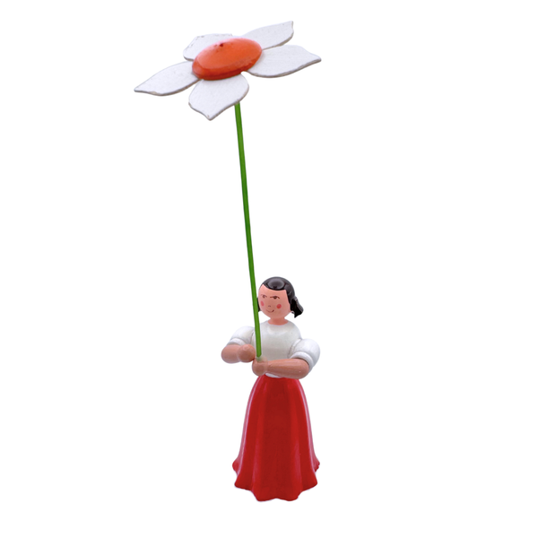 Flower Girl, red with white flower by Kuhnert GmbH