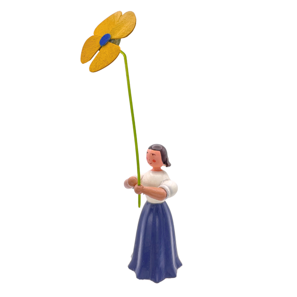 Flower Girl, plum with yellow flower by Kuhnert GmbH