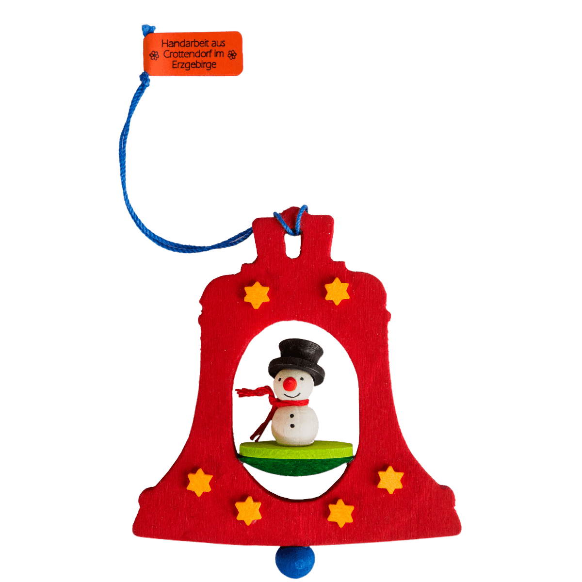 Bell with Figure Ornament by Graupner Holzminiaturen