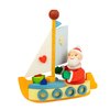 Santa in a Sail Boat Ornament by Graupner Holzminiaturen