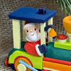 Santa in a Train Ornament by Graupner Holzminiaturen