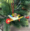 Wheelbarrow with animal Ornament by Graupner Holzminiaturen