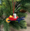 Wheelbarrow with animal Ornament by Graupner Holzminiaturen