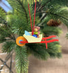 Wheelbarrow with animal Ornament by Graupner Holzminiaturen