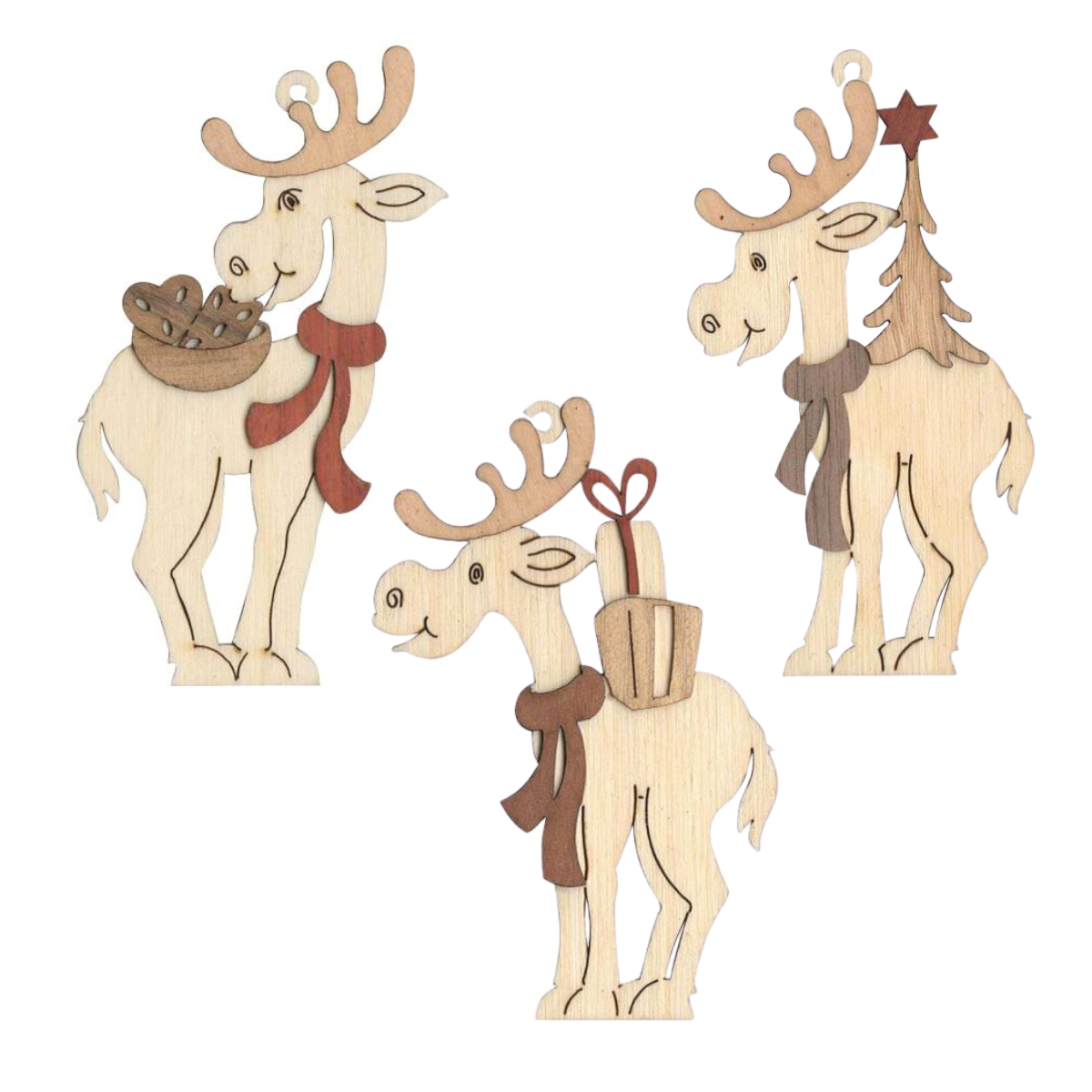 Wood Ornaments-Elk by Kuhnert GmbH