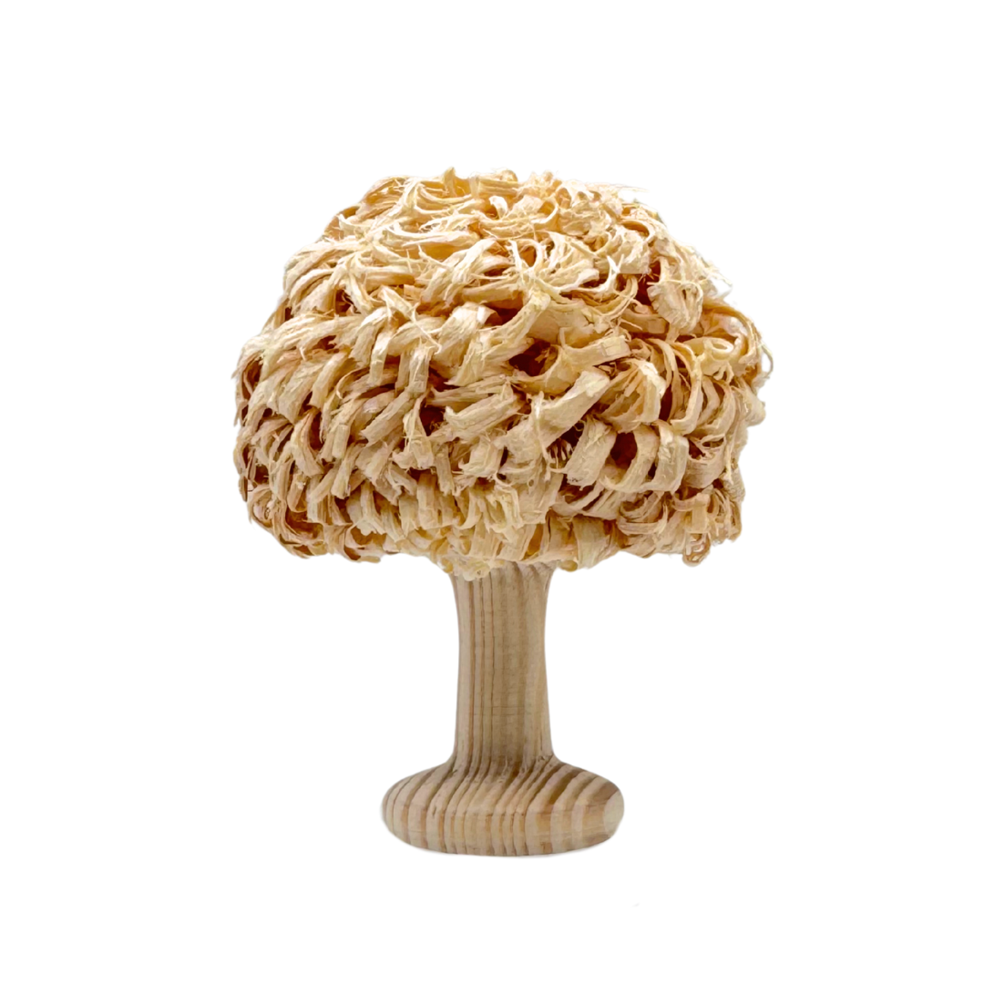 Fiber Tree, natural, 7cm hand carved figure by Reifendrehwerk Christian Werner