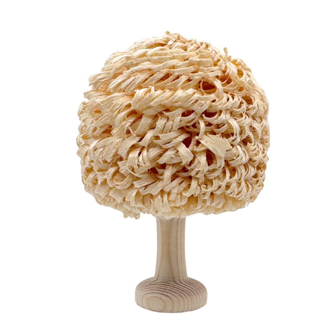 Fiber Tree, natural, 11cm hand carved figure by Reifendrehwerk Christian Werner