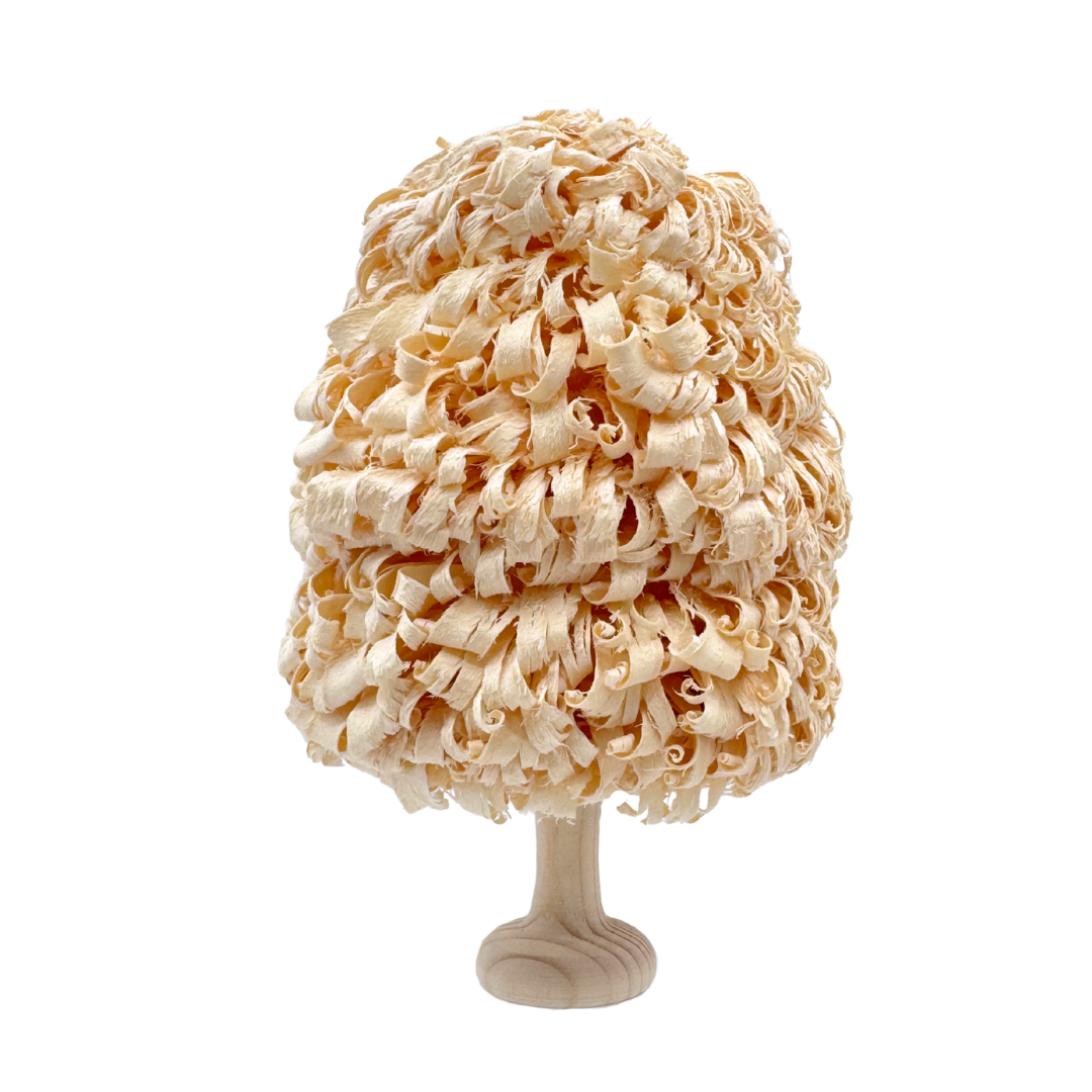 Fiber Tree, natural, 15cm hand carved figure by Reifendrehwerk Christian Werner