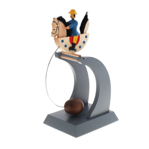Seiffener Reiterlein impulse generator with blue rider