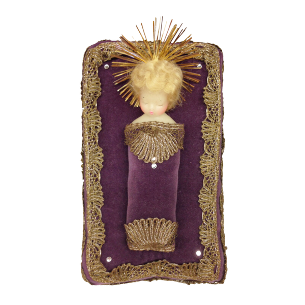Wax Christ Child on Lilac by and Leonore Leidel in Iffeldorf