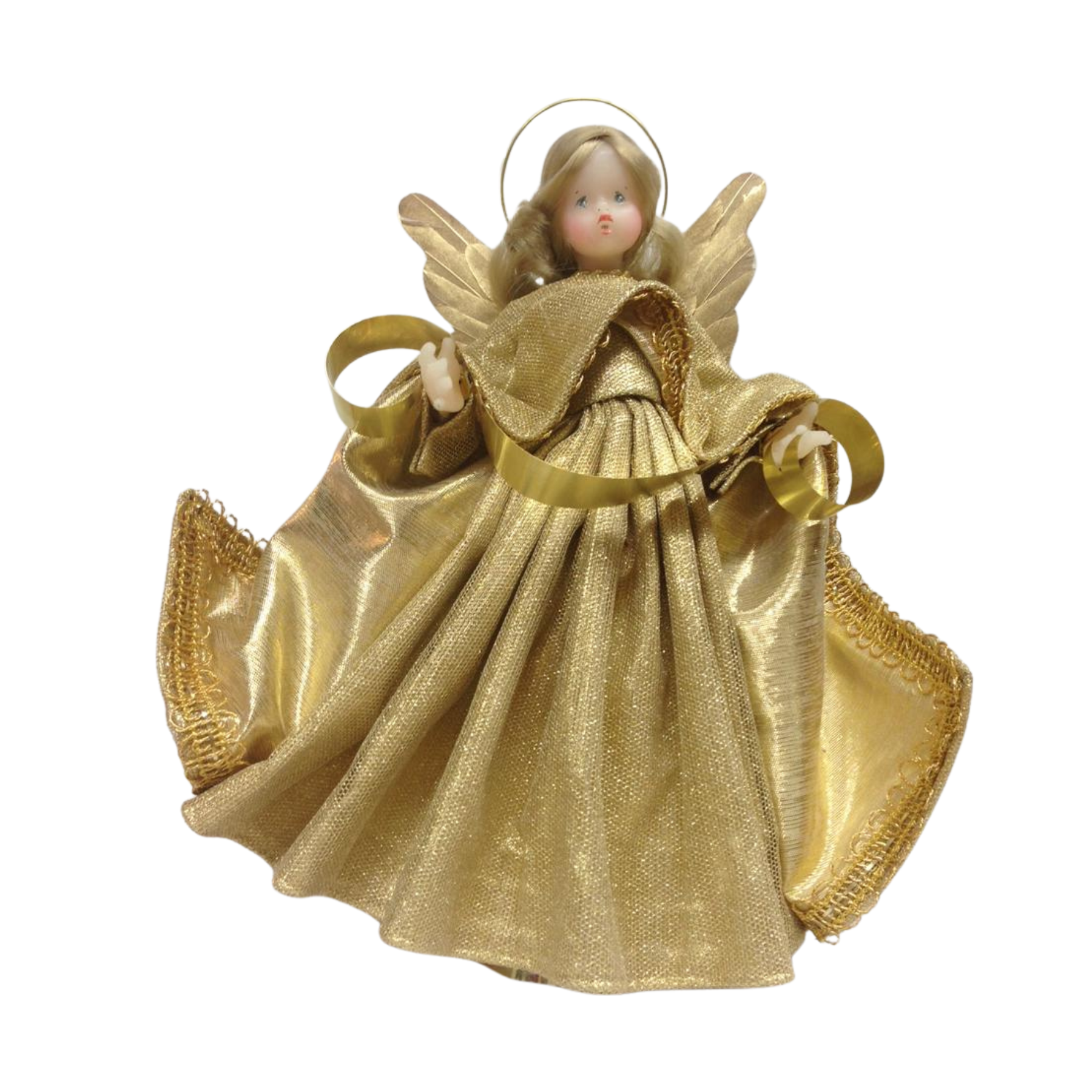 Gold Tulle Wax Angel by Margarete and Leonore Leidel in Iffeldorf