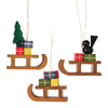 Hanging Sled with Presents Ornament by Volker Zenker