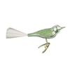 Bird with spun glass tail, sage opal shiny by Inge Glas of Germany