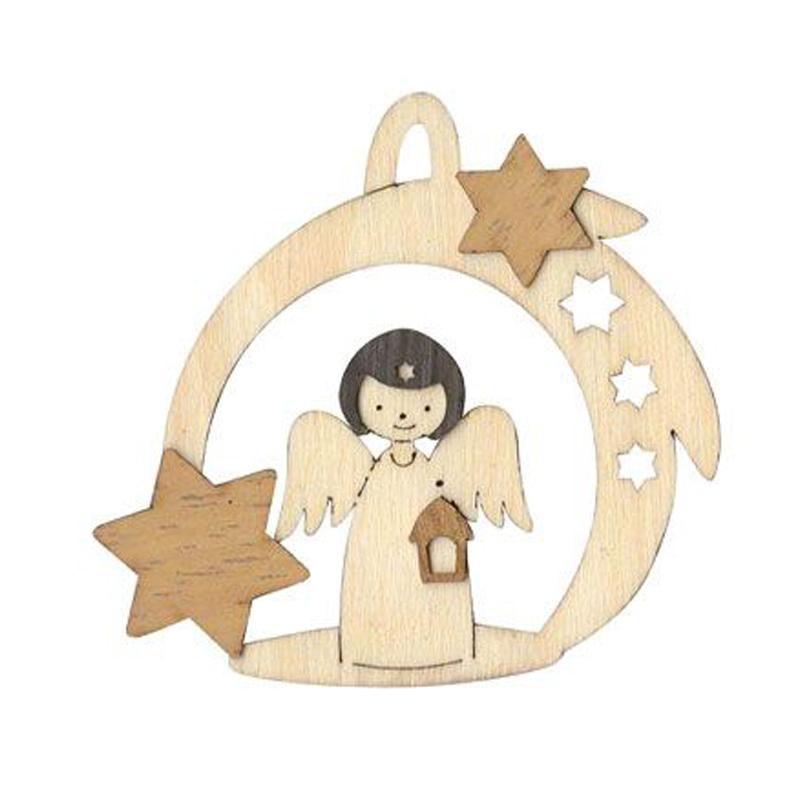 Assorted Wooden Angel, Flute Under Arch Ornaments by Kuhnert GmbH