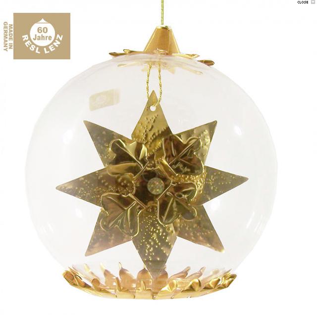 Snow Crystal Foil Ornament, gold by Resl Lenz