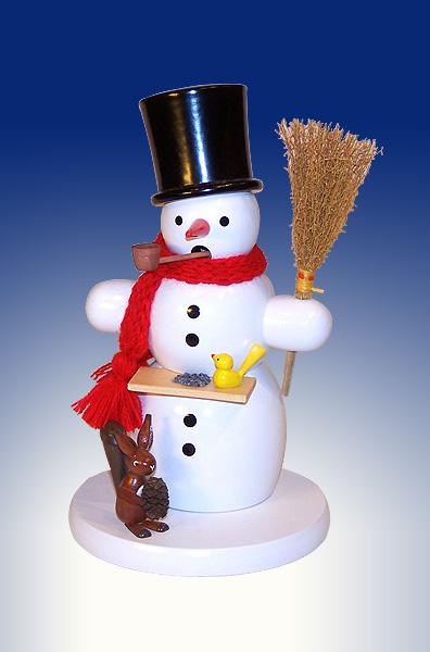 Snowman with Squirrel, Incense Smoker by Volker Zenker