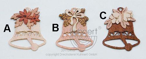 Wood Ornaments-Thin Bells by Kuhnert GmbH