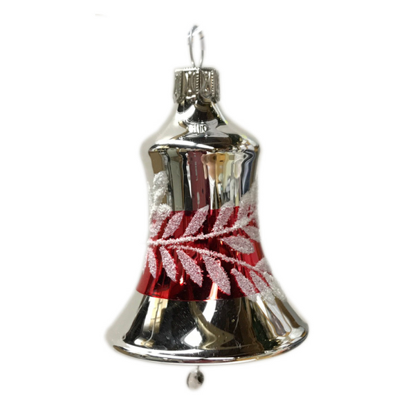Bell, Rime-Twig, red Ornament by Glas Bartholmes