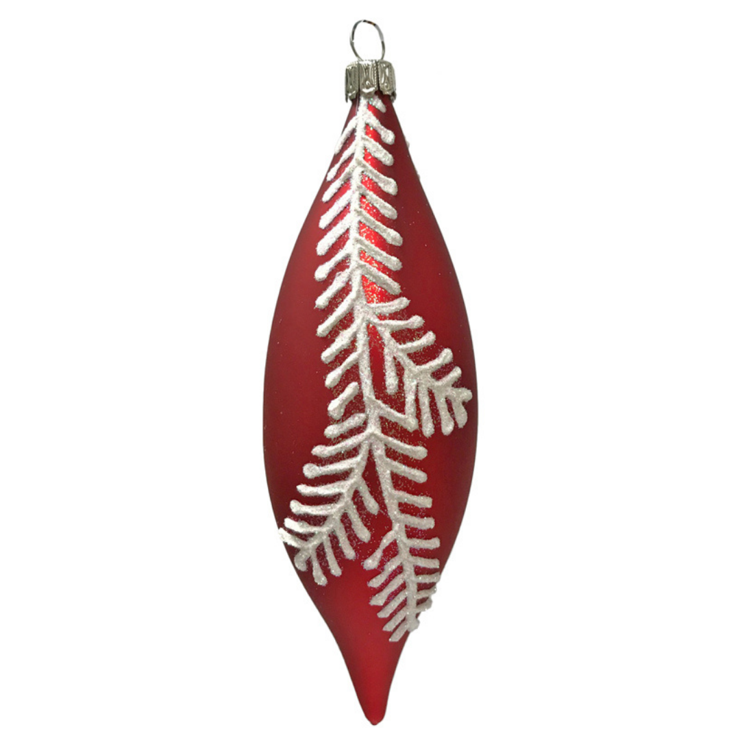 Olive, White Fir Branch, Red Ornament by Glas Bartholmes