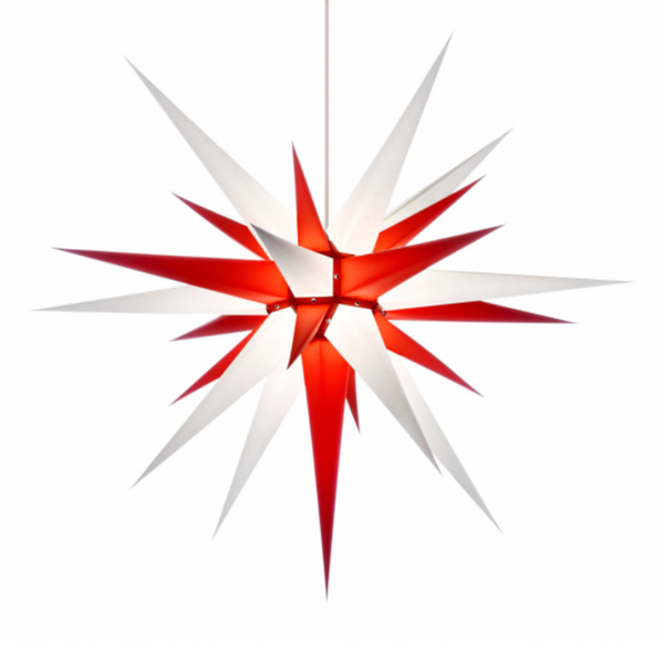 Moravian Star, white/red