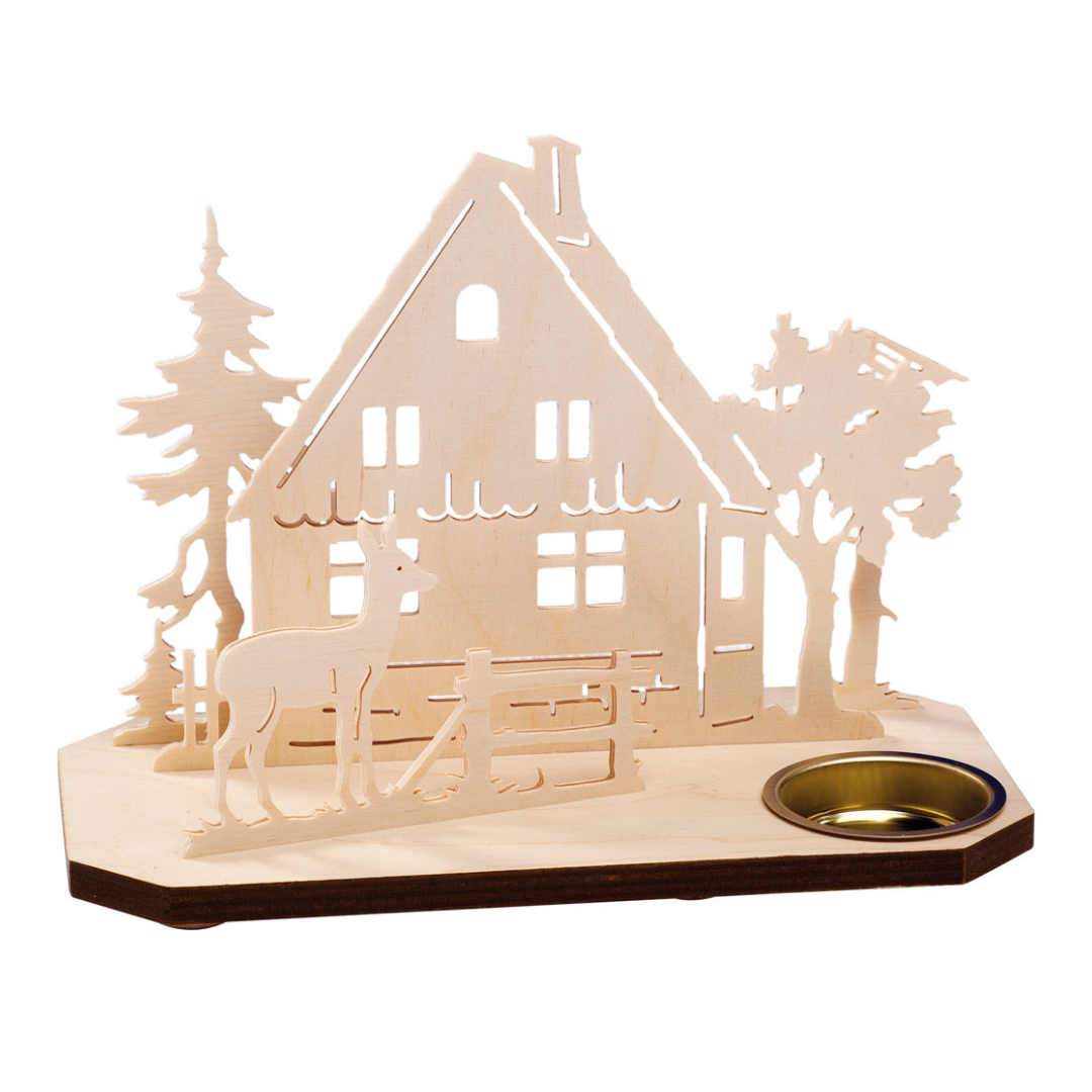 House with Deer Tea Light by Taulin