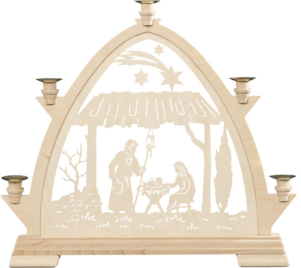 Gothic Arch Candle Holder, Holy Family by Taulin